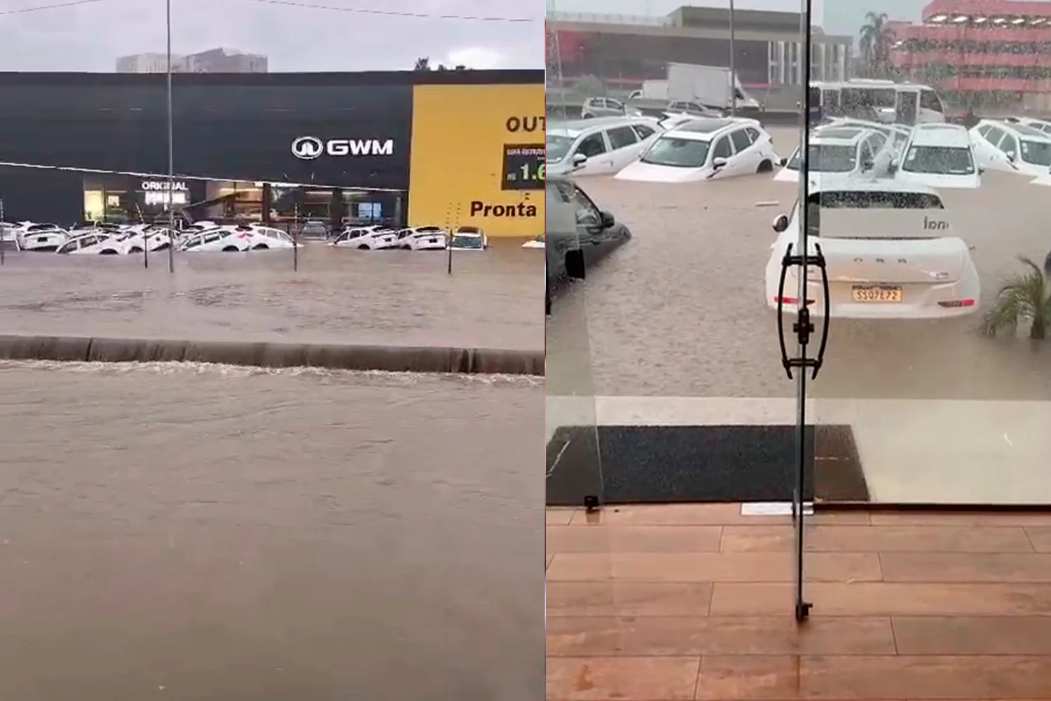 Concessionária da GWM alaga após fortes chuvas em São Paulo
