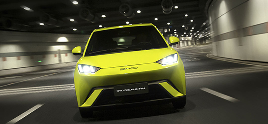 Central multimídia BYD Dolphin Mini 2026 tela rotativa 10 polegadas