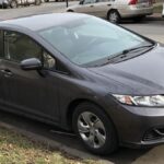 Honda Civic G9 2014 sedan cinza vista frontal lateral