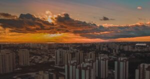 Vista aerea de Manaus capital do Amazonas - consultar placa Detran AM
