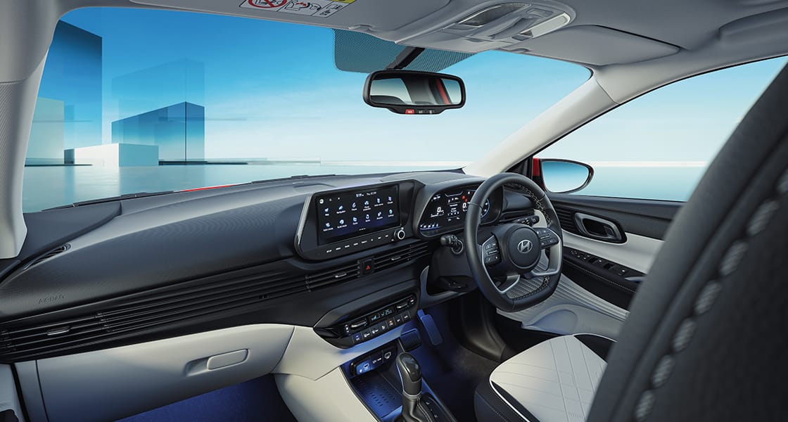 Interior do Hyundai i20 2026 com painel digital integrado