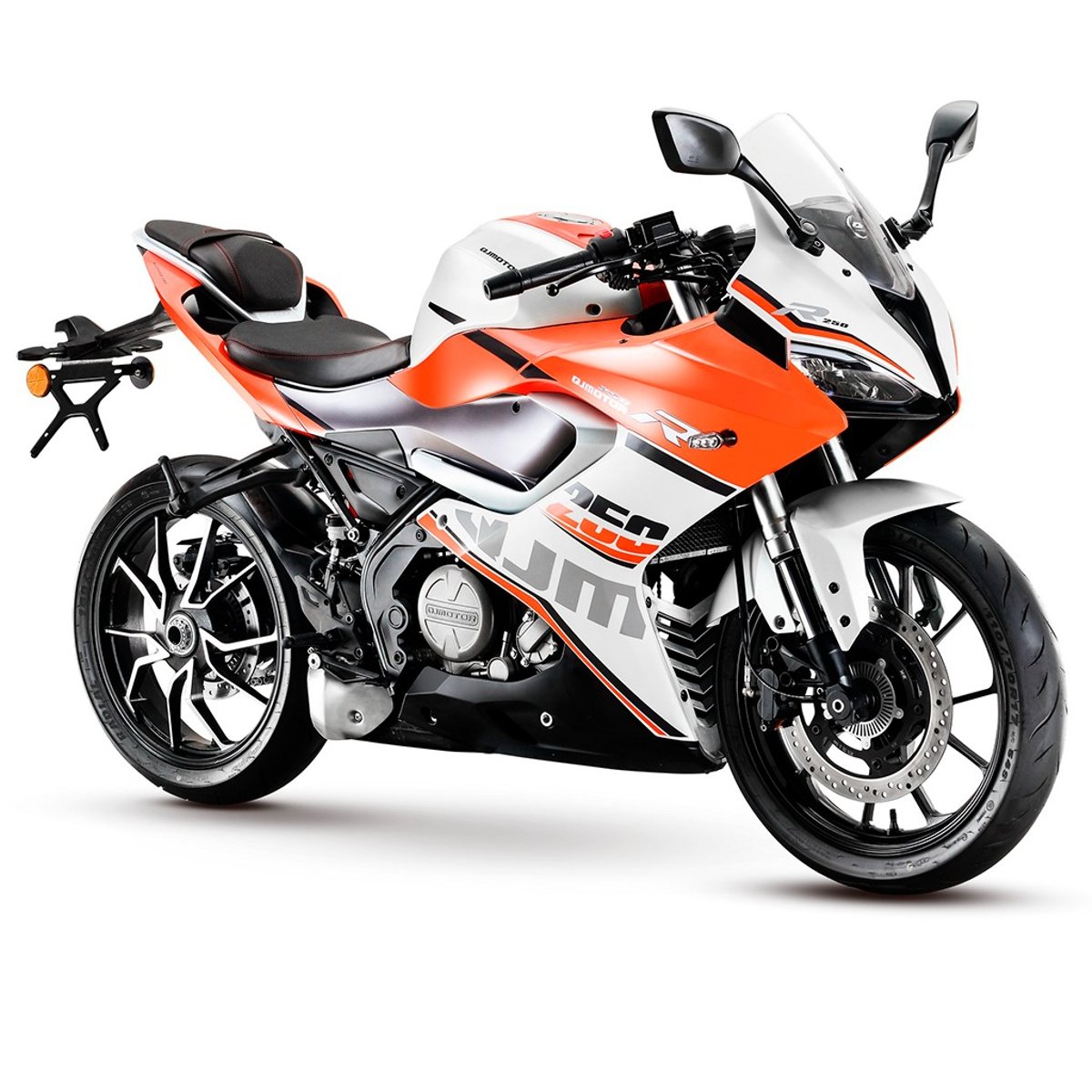 QJ Motor SRK 250 RS perfil completo lateral vermelha