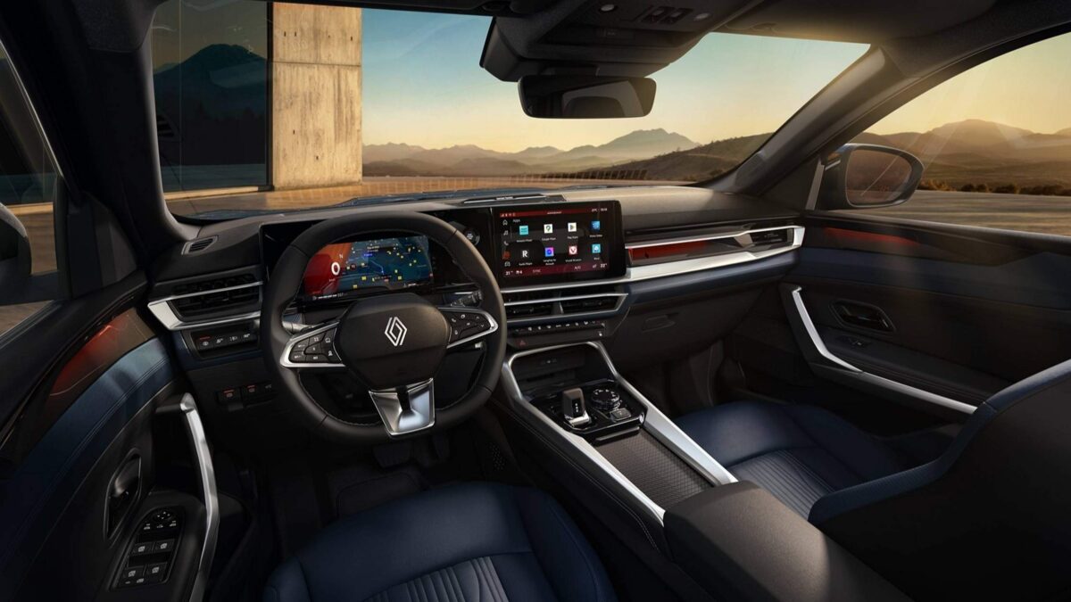 Renault Boreal Techno 2026: preço e ficha técnica Interior do Renault Boreal Techno 2026 painel e multimídia
