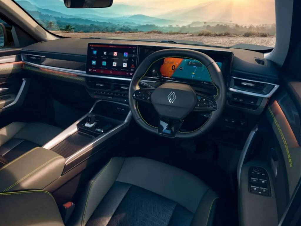 Interior do Renault Duster 2026 com painel digital e multimídia