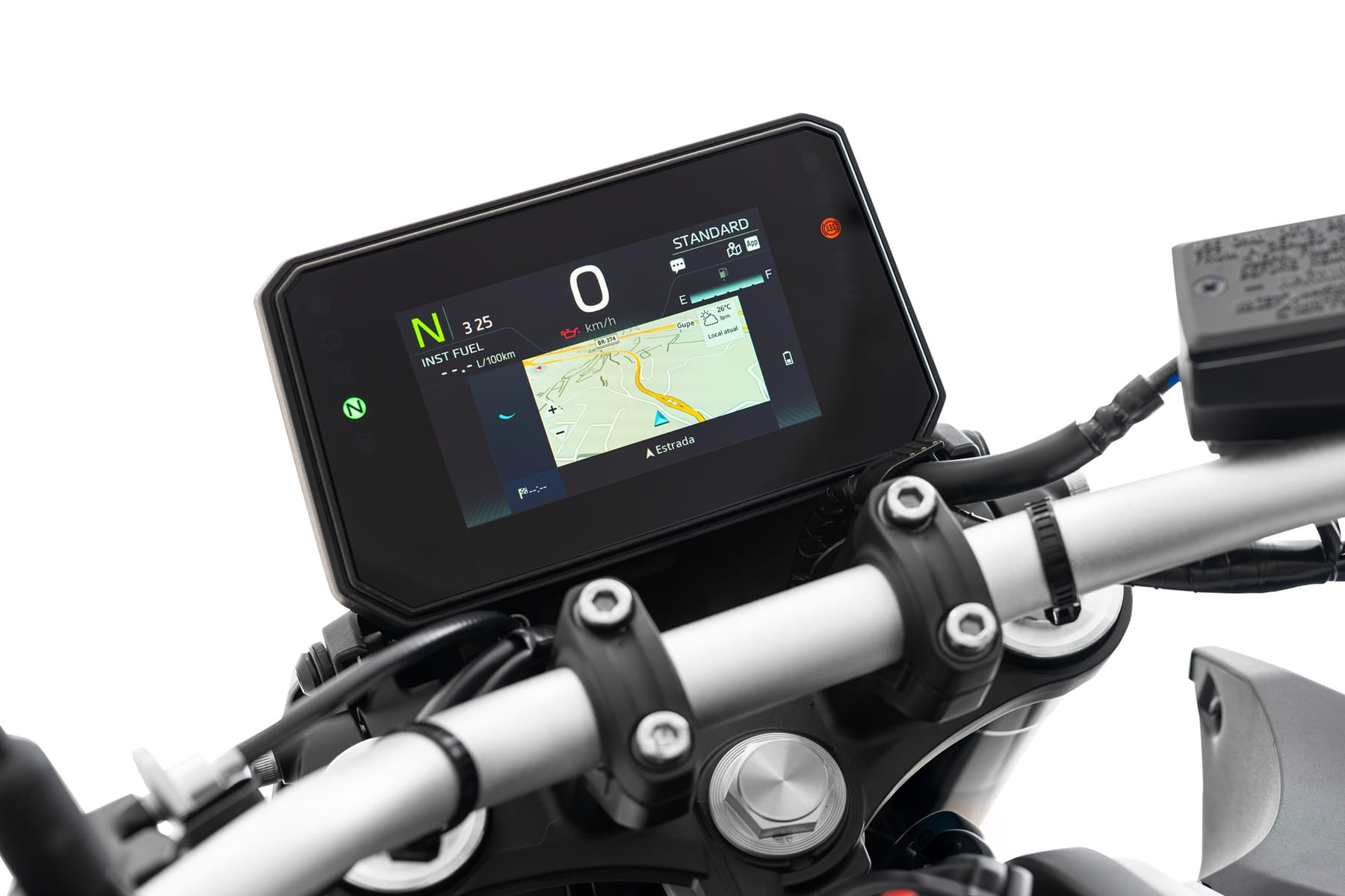 Painel TFT colorido 5 polegadas Yamaha MT-07 2026 Y-Connect