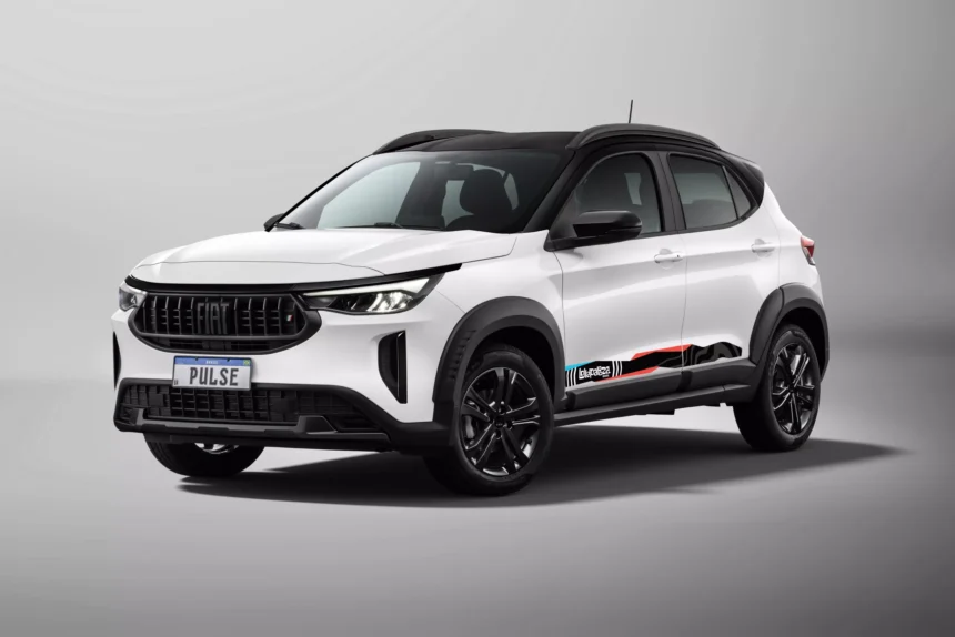 Fiat Pulse 2026: Veja quais versões ainda compensam Fiat Pulse 2026 vermelho, vista frontal 3/4 em estacionamento urbano