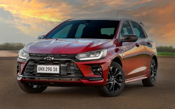 Chevrolet Onix RS 2026 - visão 3/4 dianteira esquerda
