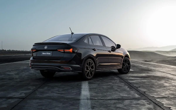 Sedãs mais vendidos em março de 2026: Quem liderou? Volkswagen Virtus 2026 - visão 3/4 traseira direita