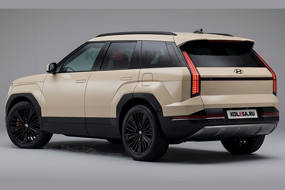 Novo Hyundai Tucson terá design dentro da linguagem "Art of Steel" — Foto: Reprodução/Kolesa