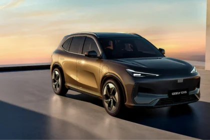 Geely EX5 EM-i 2026 vista frontal — SUV híbrido apresentado no Brasil