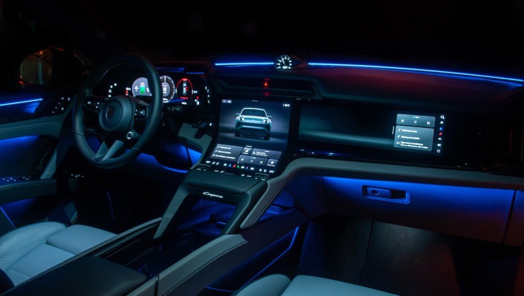 Interior do Porsche Cayenne Eletric