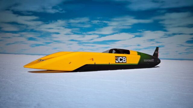 JCB Hydromax mira 563 km/h com hidrogênio