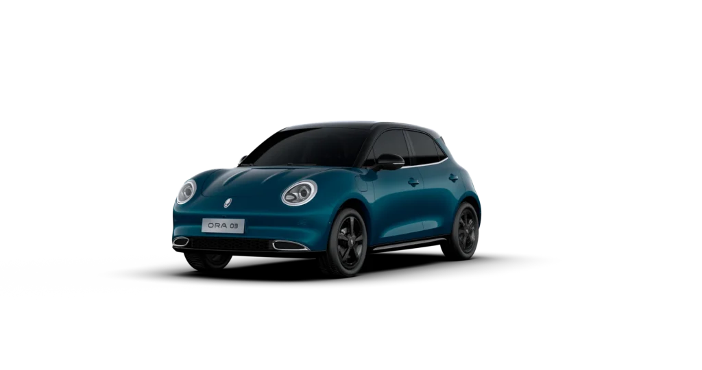 GWM Ora 03 BEV58 azul Copacabana — hatch elétrico com 420 km de autonomia