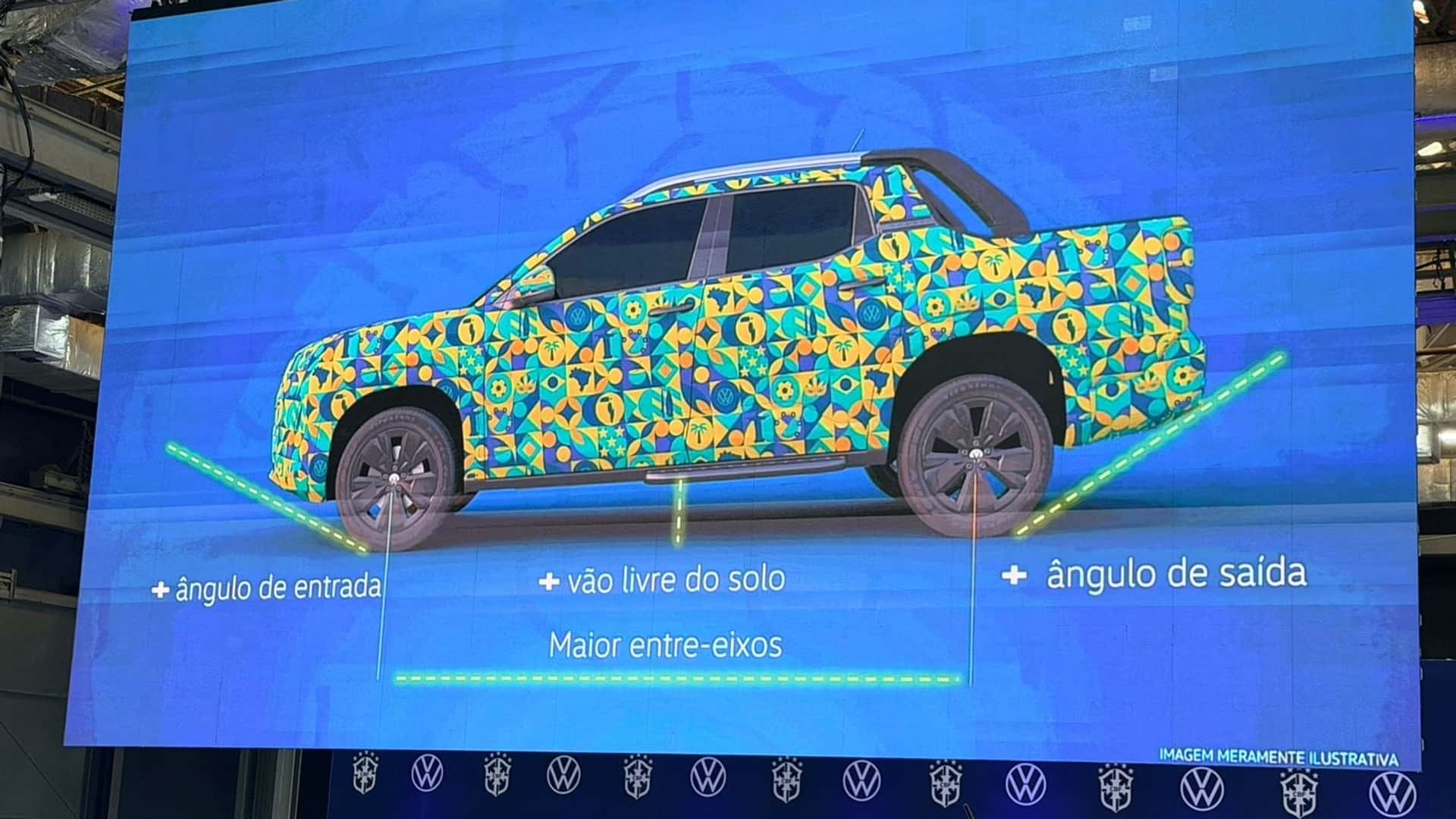 Volkswagen Tukan: Picape intermediária surge camuflada na CBF VW Tukan aparece em evento da CBF no Rio de Janeiro
