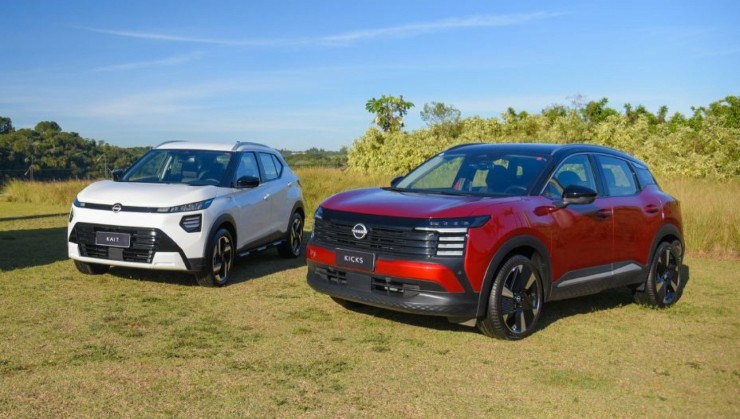 Nissan Kait e Kicks lado a lado