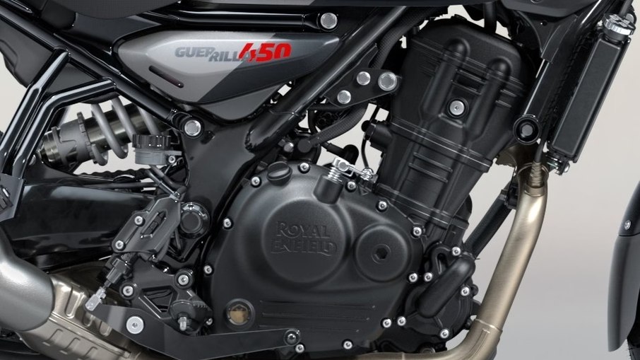 Motor monocilíndrico de 452 cm³ da Guerrilla 450 Apex entrega 40 cv e 4,08 kgfm de torque.