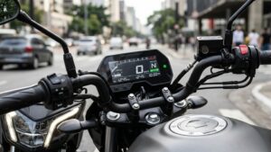 Yamaha Factor DX 2026 custa R$ 19.190 sem frete Yamaha Factor DX 2026 na cor Titanium Grey vista de frente