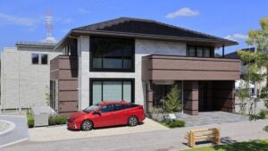 Toyota Home: Como funciona a casa modular de aço da Toyota Casa modular Toyota Home sendo montada por guindaste em um terreno residencial no Japão, com módulos de aço alinhados, orientação horizontal