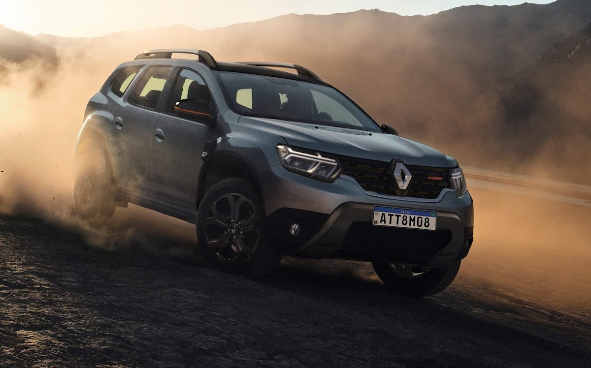 Renault Duster 2026 vista frontal lateral com novo preço reduzido
