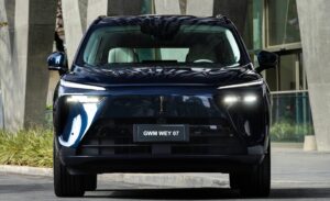 GWM Wey 07 PHEV GWM Wey 07 PHEV azul, vista frontal